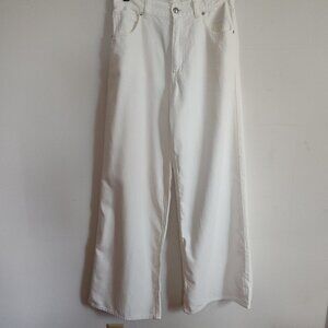 Ladies SZ 27 Madewell Tile White Flared Superwide-Leg Jean